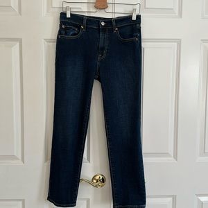 Gap jeans. Girlfriend midrise. Dark wash